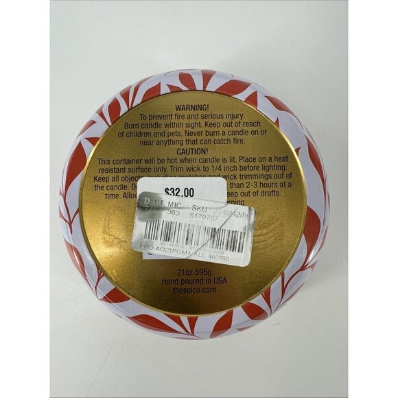 Aqua De Soi Pomander Cinnamon Scented Holiday Candle Natural Soy 21 Ounce NEW - Picture 4 of 7